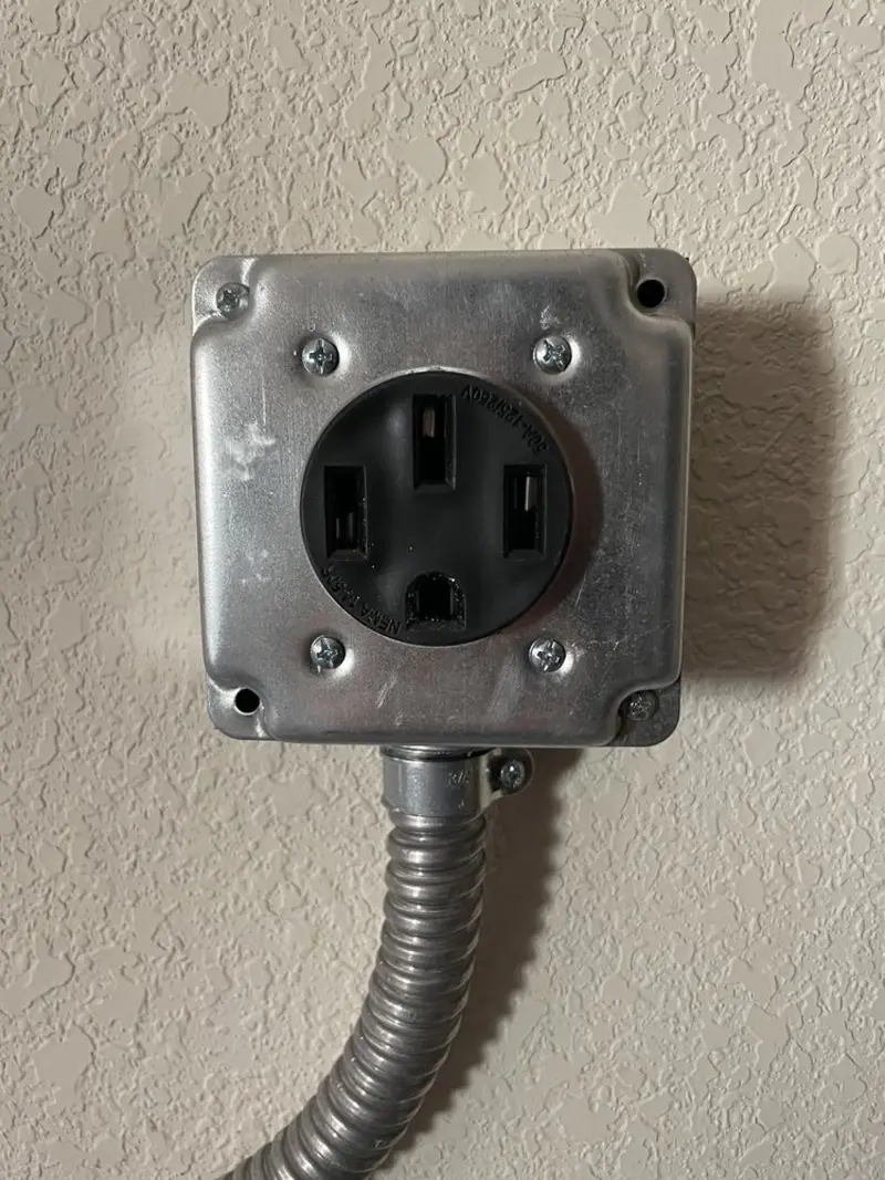 NEMA 14-50 outlet installed for Electrical Panel Upgrade in Gadsden